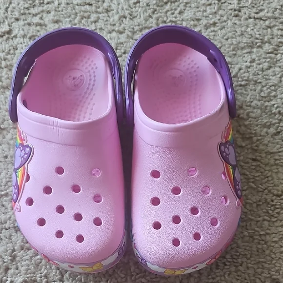 CROCS Kids Pink and Purple Sandals - Picture 1 of 5
